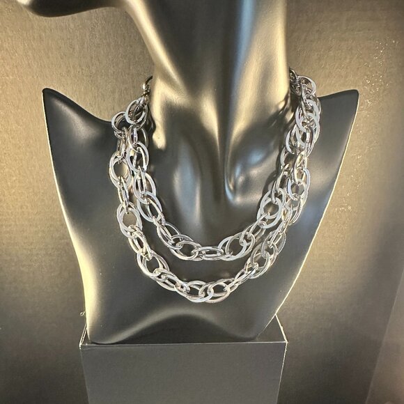 ✨ 30” Italian Stainless Steel Link Necklace – Bold Polished Chain by Milor Italy - Picture 1 of 3